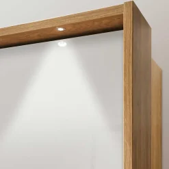 Wohnen 6-türiger Schlafraum Kleiderschrank in Glas Beige - Emdsiva I