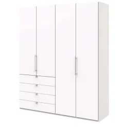 2-türiger Schlafzimmer Falttürenschrank in Weiß - Donpiave^Wohnen Clearance