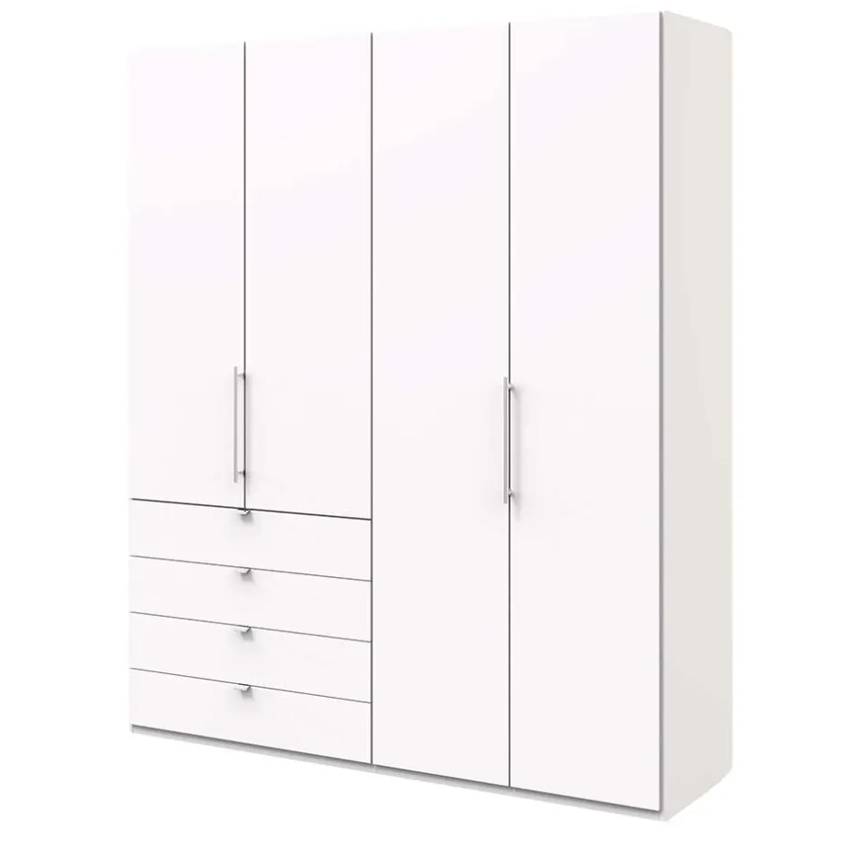 2-türiger Schlafzimmer Falttürenschrank in Weiß - Donpiave^Wohnen Clearance