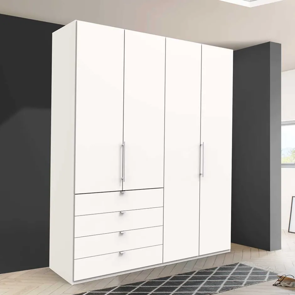 2-türiger Schlafzimmer Falttürenschrank in Weiß - Donpiave^Wohnen Clearance