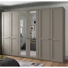 6-türiger Schlafzimmer Kleiderschrank in Hellgrau - Ridonna^Wohnen Hot