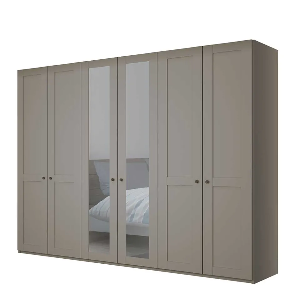 6-türiger Schlafzimmer Kleiderschrank in Hellgrau - Ridonna^Wohnen Hot