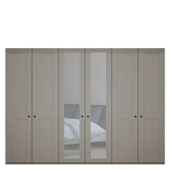 6-türiger Schlafzimmer Kleiderschrank in Hellgrau - Ridonna^Wohnen Hot