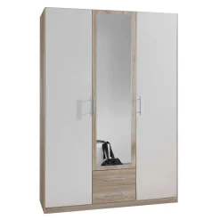 3-türiger Schlafzimmer Schrank mit 2 Schubladen - Purista^Wohnen New