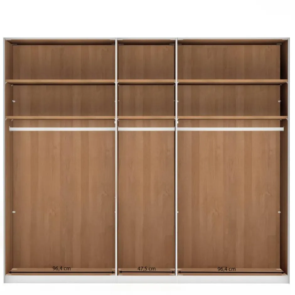 5-türiger Schlafzimmer-Kleiderschrank teilmassiv - Murray^Wohnen Online