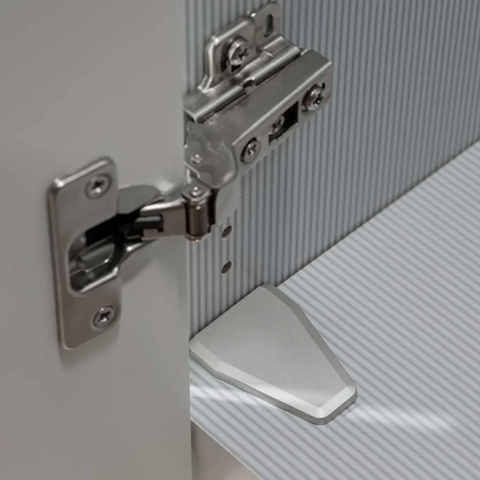 Wohnen 3-türiger Schlafzimmerschrank in Weiß Glasfront - Rocca