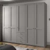 5-türiger Schlafzimmer-Schrank in Hellgrau - Ridonna^Wohnen Clearance