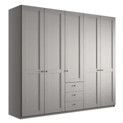 5-türiger Schlafzimmer-Schrank in Hellgrau - Ridonna^Wohnen Clearance
