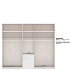 5-türiger Schlafzimmer-Schrank in Hellgrau - Ridonna^Wohnen Clearance