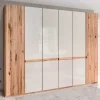 6-türiger Schlafzimmerschrank in Kernbuche & Beige - Krofun^Wohnen