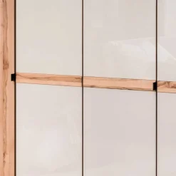 6-türiger Schlafzimmerschrank in Kernbuche & Beige - Krofun^Wohnen