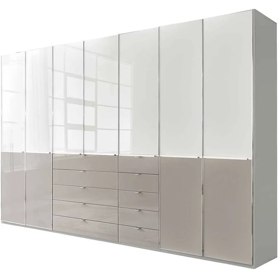 Wohnen 7-türiger Schlafzimmerschrank zweifarbig - Pascan