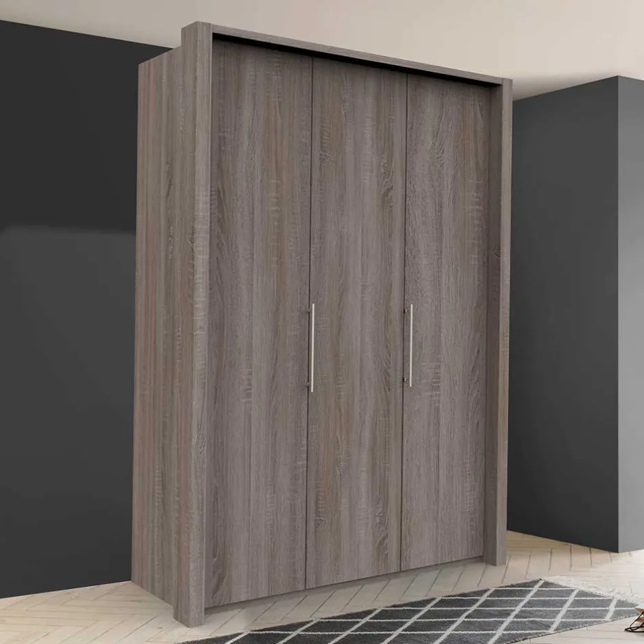 2-türiger Schlafzimmerschrank in dunkler Holzoptik - Crenba^Wohnen Hot