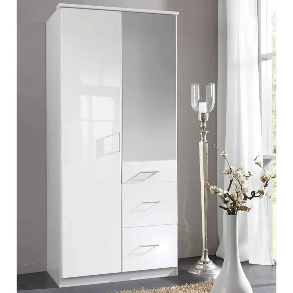 2-türiger Schlafzimmerschrank mit drei Schubladen - Venture^Wohnen Sale