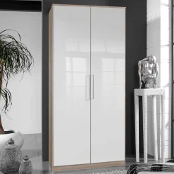 2-türiger Schlafzimmerschrank in Weiß Hochglanz - Grands^Wohnen Hot