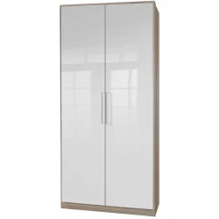 2-türiger Schlafzimmerschrank in Weiß Hochglanz - Grands^Wohnen Hot