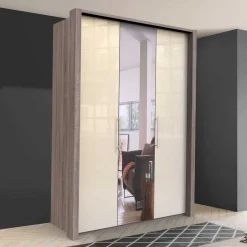 2-türiger Schlafzimmer-Schrank mit Spiegel - Tornado^Wohnen Outlet