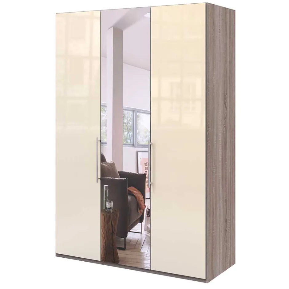 2-türiger Schlafzimmer-Schrank mit Spiegel - Tornado^Wohnen Outlet