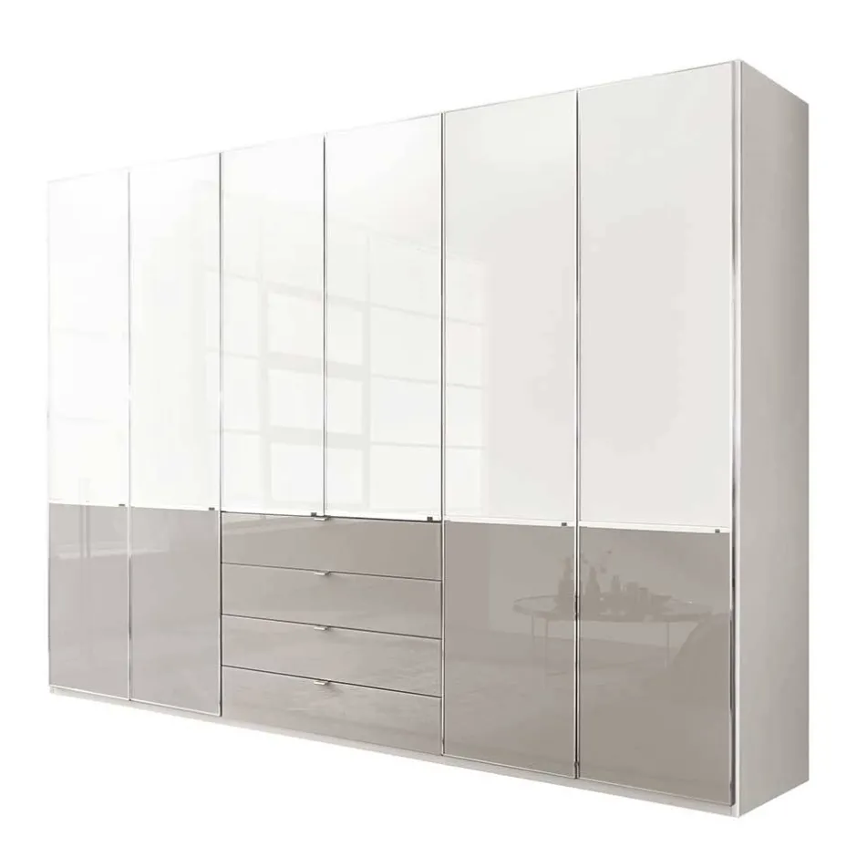 Wohnen 6-türiger Schlafzimmer-Schrank modern - Pascan