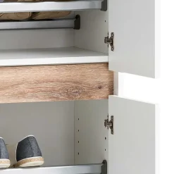Wohnen 4-türiger Schrank für Schuhe in Weiß - Etravia
