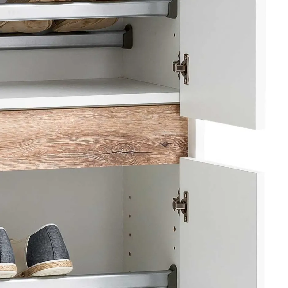 Wohnen 4-türiger Schrank für Schuhe in Weiß - Etravia