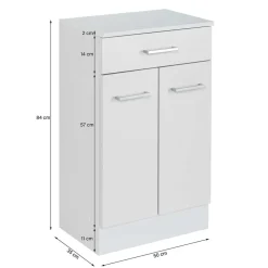 2-türiger Schrank fürs Bad in Grün & Weiß - Loenixa^Wohnen Online