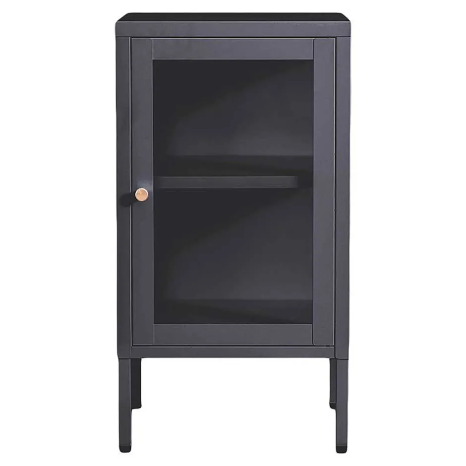 Wohnen 1-türiger Schrank in Dunkelgrau - Toby