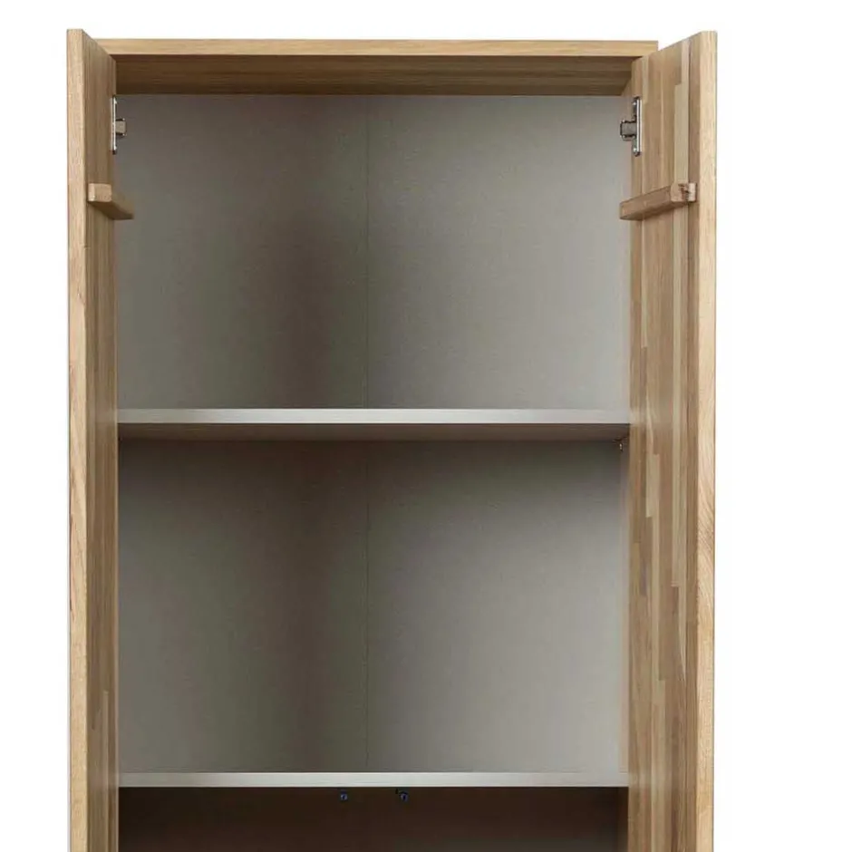 Wohnen 2-türiger Schrank in Eiche & Schwarz - Banyo