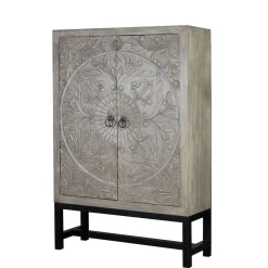 2-türiger Schrank in Grey Wash Holz - Liberatos^Wohnen New