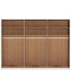6-türiger Schrank mit Glas Dunkelbraun - Hung^Wohnen Outlet
