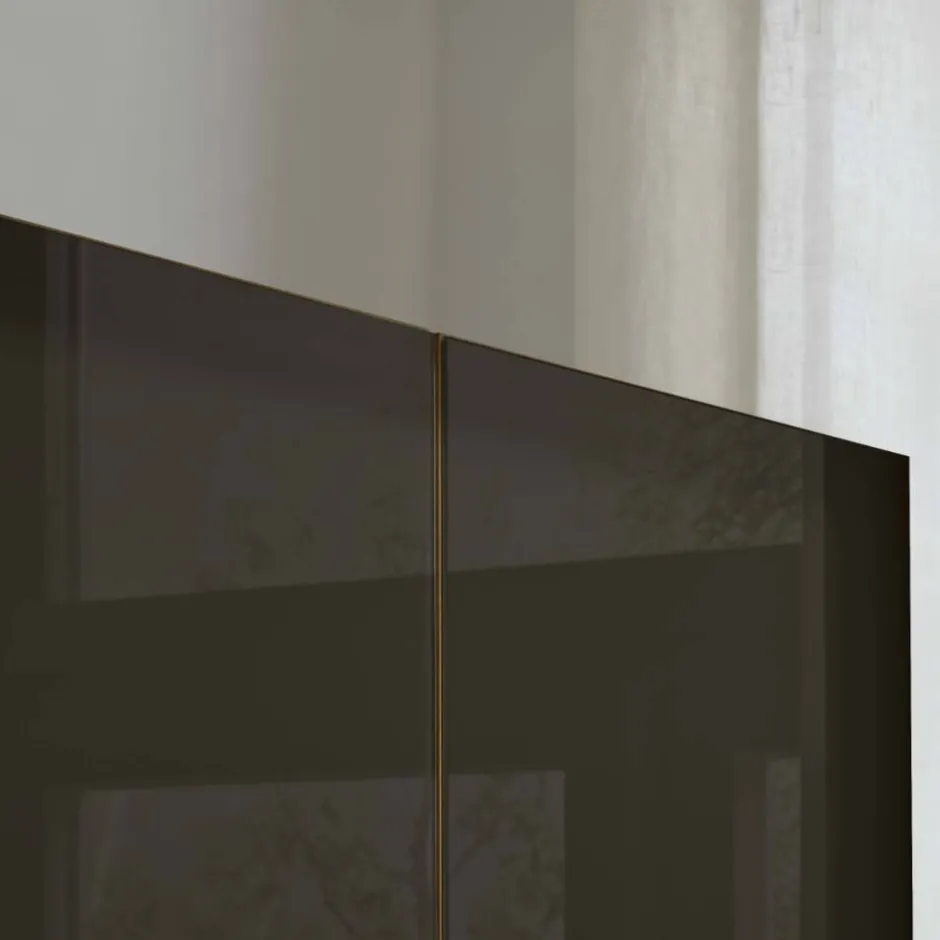 6-türiger Schrank mit Glas Dunkelbraun - Hung^Wohnen Outlet