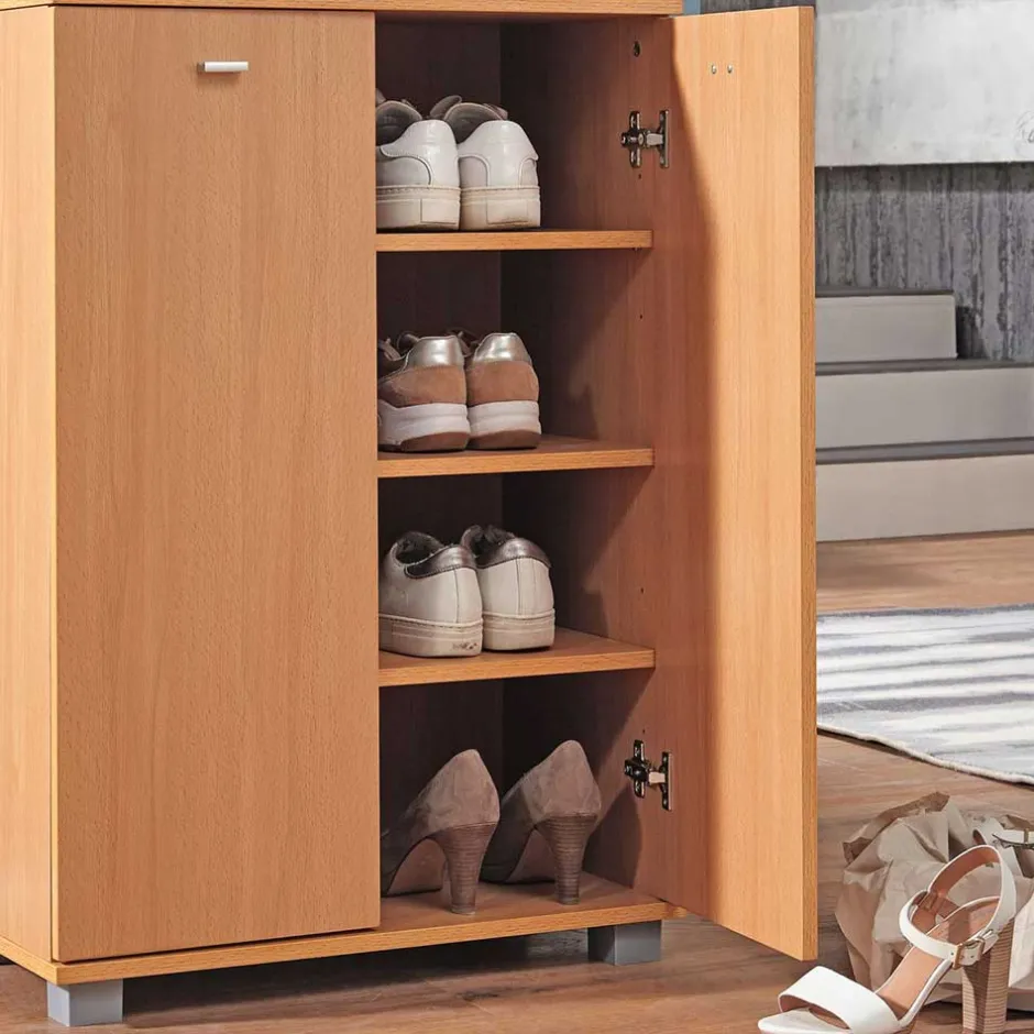 Wohnen 2-türiger Schuhschrank in Buche Dekor - Sagemini