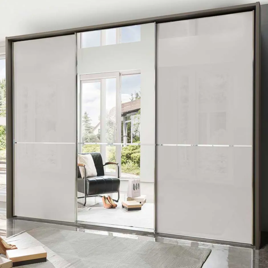 Wohnen 3-türiger Schwebetürenschrank mit Passepartout - Ostranca