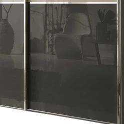 Wohnen 4-türiger Schwebetüren-Schrank mit Glas Front - Scolari