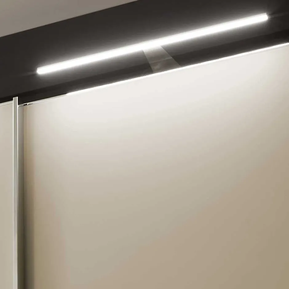 Wohnen 4-türiger Schwebetüren-Schrank mit Glas Front - Scolari