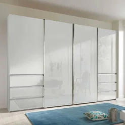 4-türiger Schwebetürenschrank in Weiß - Highlamp^Wohnen Hot