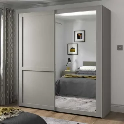 Wohnen 2-türiger Schwebetüren-Schrank mit Spiegel - Ridonna