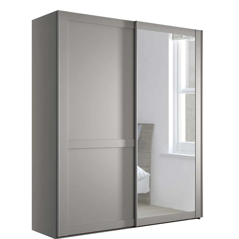 Wohnen 2-türiger Schwebetüren-Schrank mit Spiegel - Ridonna