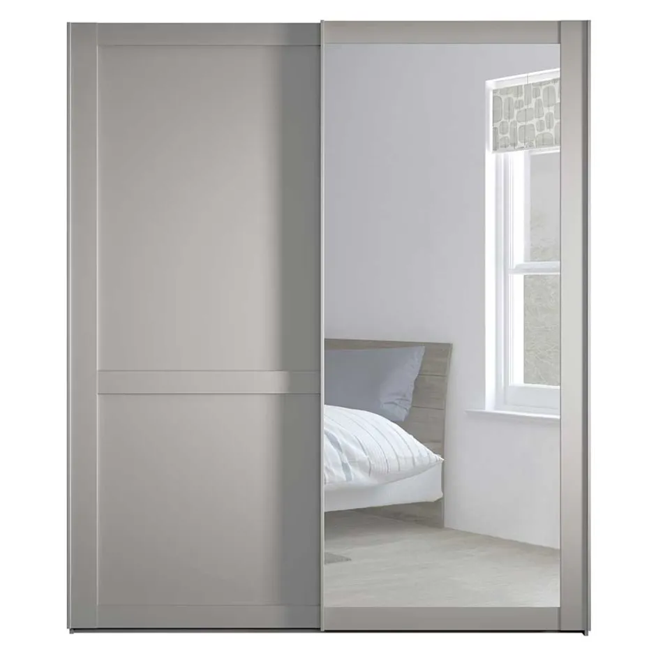 Wohnen 2-türiger Schwebetüren-Schrank mit Spiegel - Ridonna