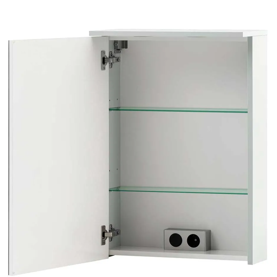 1-türiger Spiegelschrank fürs Bad in Weiß - Nuszaleva^Wohnen