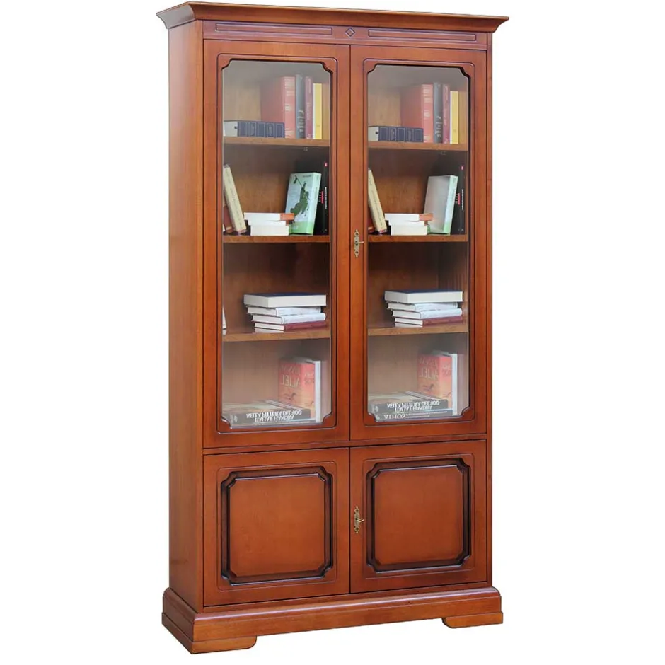 Wohnen 4-türiger Vitrinenschrank im klassischen Stil - Kimms