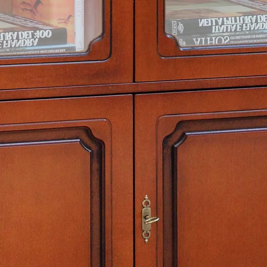 Wohnen 4-türiger Vitrinenschrank im klassischen Stil - Kimms