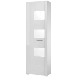 1-türiger Vitrinenschrank in Weiß Hochglanz - Timmona^Wohnen Sale