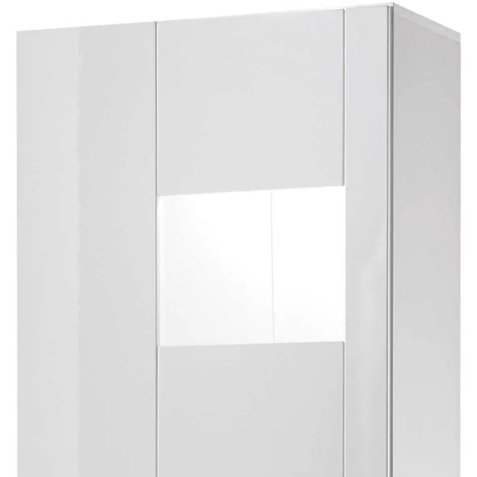 1-türiger Vitrinenschrank in Weiß Hochglanz - Timmona^Wohnen Sale