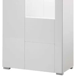 1-türiger Vitrinenschrank in Weiß Hochglanz - Timmona^Wohnen Sale