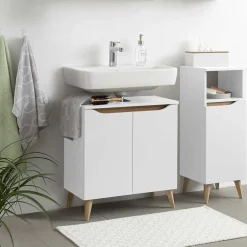 Wohnen 2-türiger Waschbeckenschrank modern - Zenata