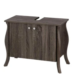 Wohnen 2-türiger Waschbeckenschrank in Eiche Grau NB - Fionora