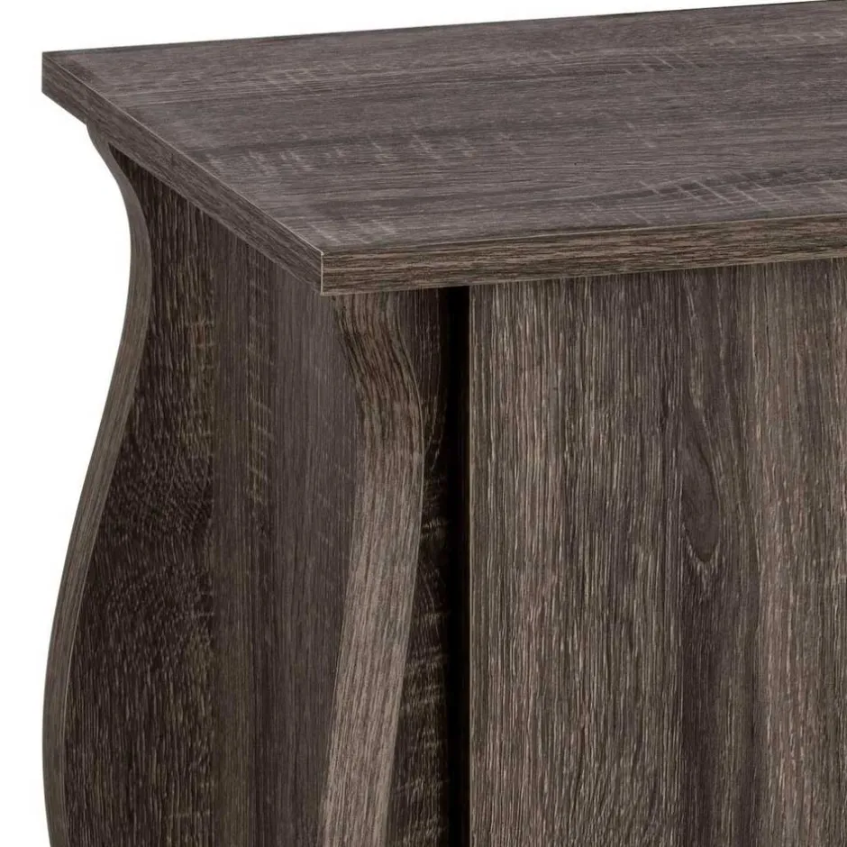 Wohnen 2-türiger Waschbeckenschrank in Eiche Grau NB - Fionora