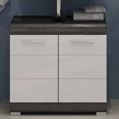 Wohnen 2-türiger Waschbeckenunterschrank 60x56x34 cm - Nancys