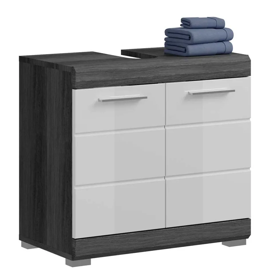 Wohnen 2-türiger Waschbeckenunterschrank 60x56x34 cm - Nancys